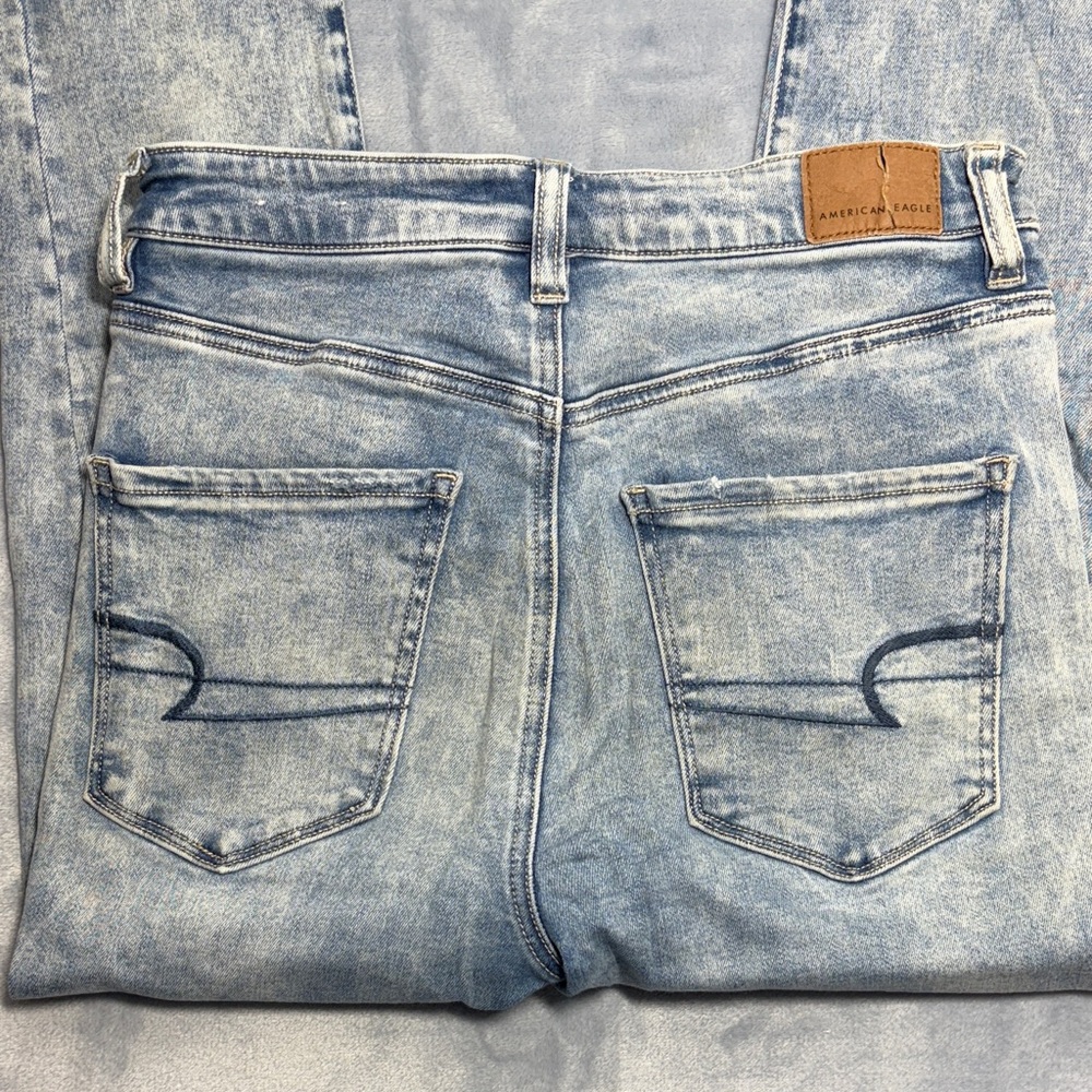 American Eagle Highest Rise Jegging Crop Light Blue Jeans - Picture 10 of 14